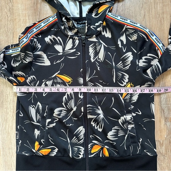 Adidas | FARM Rio HT Track Jacket Hoodie Butterfly Print Size Small - Picture 6 of 9